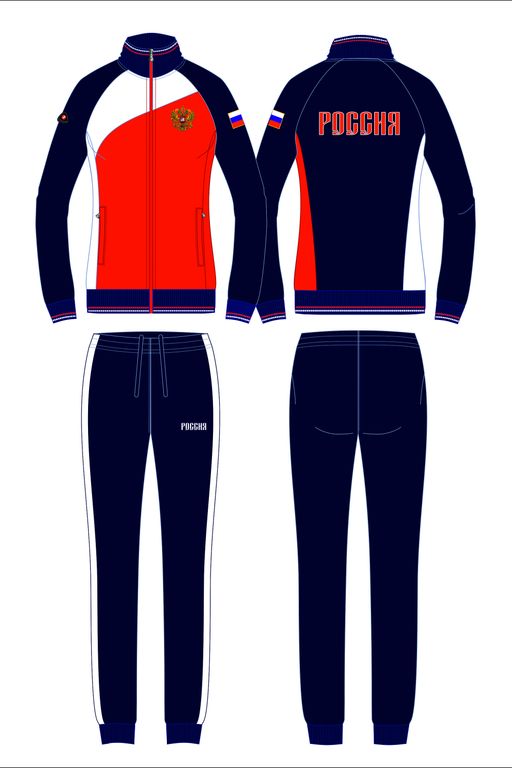 Спортивный костюм мужской RUSSIA 11M-RR-1309A - Addic фото 2