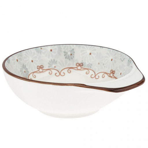 "Классика" Салатник фарфоровый 180мл, 12,7х10,7х4см, с деколью, отводка (Китай)