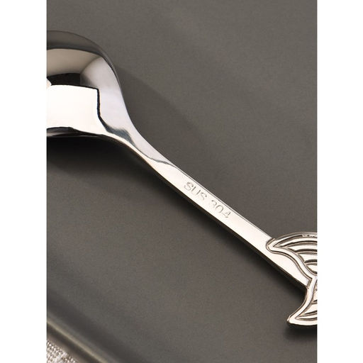 Ложка десертная из нержавеющей стали Magistro Русалочка, длина 16 см, цвет серебряный  фото 5