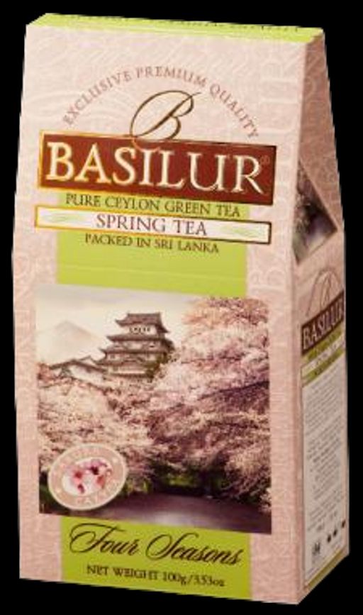 BASILUR. Four Seasons. Весенний зеленый 100 гр. карт.пачка