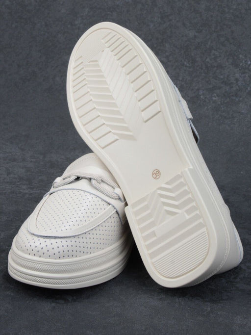 03-HY16-1D BEIGE Лоферы женские (натуральная кожа) - No name фото 8