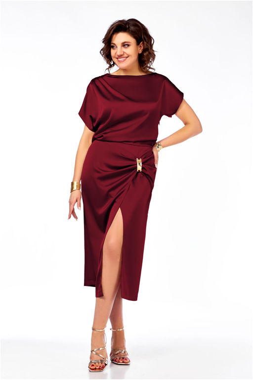 Платье Olga Style С902 красное вино