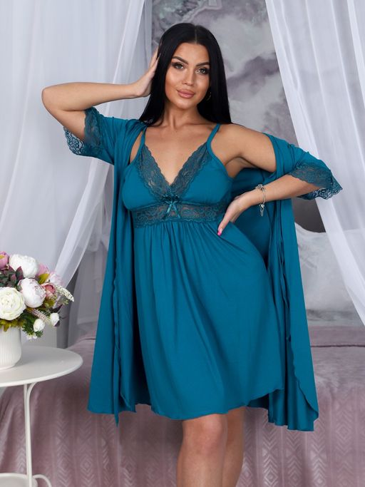 509-ХС ЖЕНСКИЙ КОМПЛЕКТ ДВОЙКА (Изумрудный) - А-дина фото 4