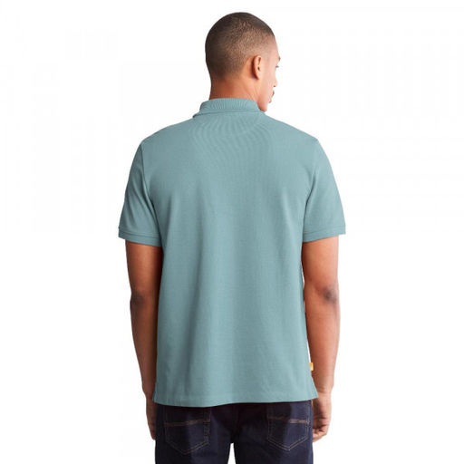 Мужские поло с коротким рукавом Timberland Polo Millers River Pique Regular голубая  фото 2