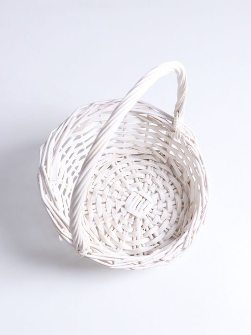 Корзина плетёная 25×25×5×13.5×30 см, ива, белая