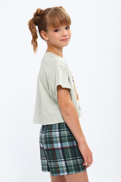 Пижама для девочки ПД-019-073 Кот Новый год