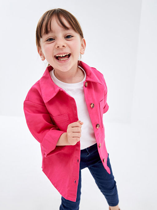 Uzun Kollu Basic K?z Bebek G?mlek Ceket