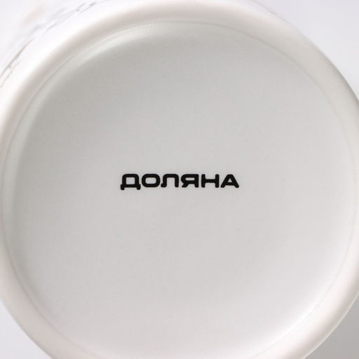 Кружка Доляна «Ёжик», 380 мл, фарфор, цвет белый