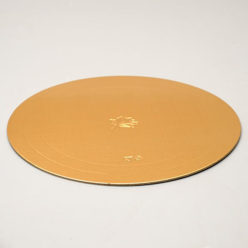 Цена за 5 шт. Подложка для торта усиленная, 30 см, золото, 2.5 мм