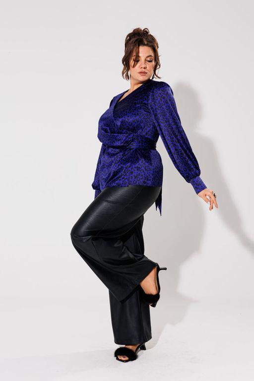 Блуза ANELLI 1735 индиго лео  фото 3