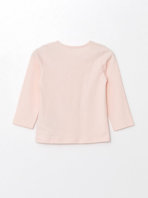 Bisiklet Yaka Bask?l? K?z Bebek Ti??rt - Waikiki фото 2