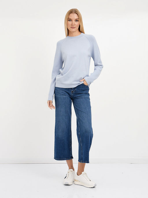 джемпер женский из шерсти с круглым вырезом - Glenfield фото 2