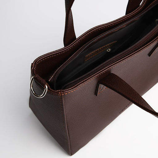 Сумка женская TEXTURA, тоут, средний размер, цвет коричневый фото 7