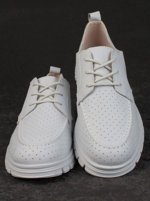 03-PDD161-5 GRAY/LT. BLUE Полуботинки женские (натуральная кожа) - Фабричный китай фото 8