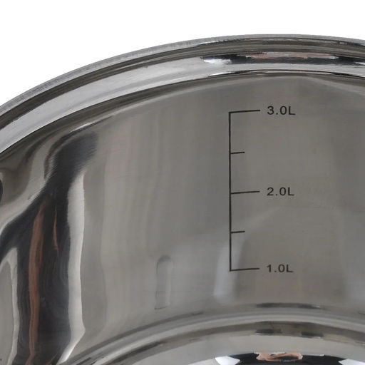 Кастрюля нерж 3,0 л (18 см) ZEIDAN со стекл крышкой, 5-ти слойное капс дно, арт. Z-50243