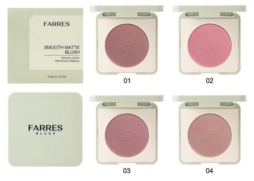 FARRES /2118-01/ Румяна компакт. Natural Urban Bloom" (спелая вишня) 4,5 г. (12)