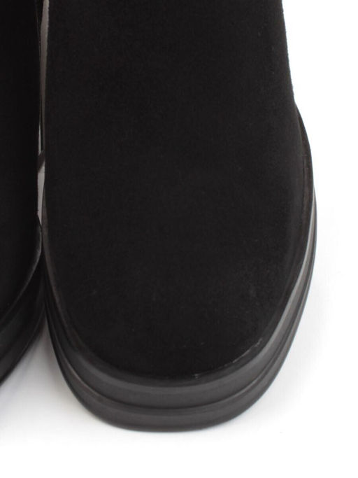 04-M3-835 BLACK Ботильоны зимние женские (натуральная замша, натуральный мех)