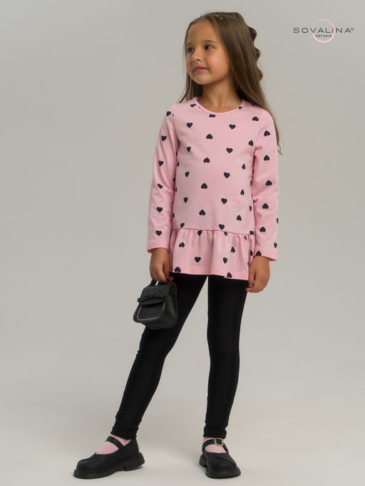 Костюм Алиса черные сердечки на розовом-черная - Sovalina фото 2