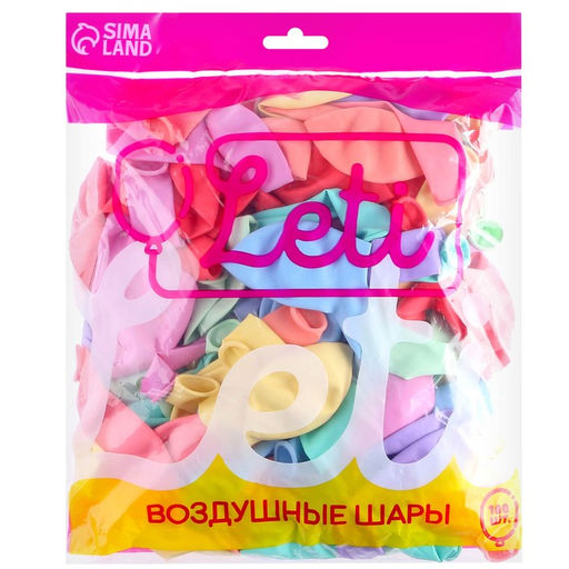 Шар латексный 12 Макарун, набор 100 шт., цвета МИКС - Leti фото 7
