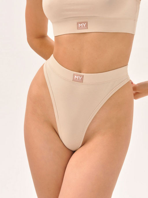 Стринги с высокой посадкой из хлопка - My фото 79