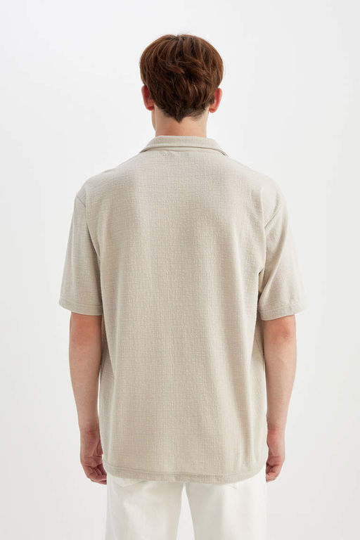 Рубашка обычного кроя с открытым воротником и короткими рукавами - Defacto фото 5