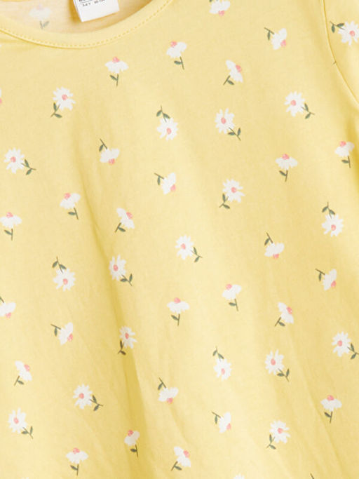 Bask?l? K?z ?ocuk ?ortlu Pijama Tak?m?