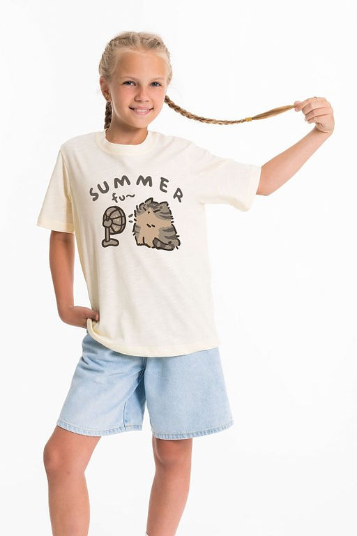 Футболка М225091Па экрю