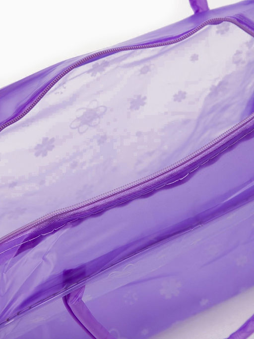 Цена за 2 шт. Косметичка - сумка на молнии для бассейна, с ручками, с принтом, фиолетовая