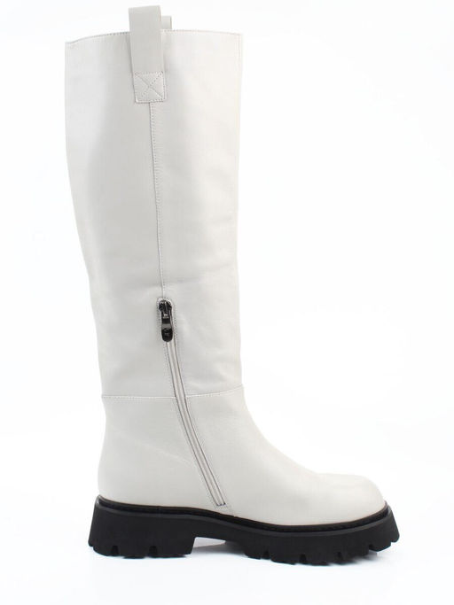 02-E39B-53R MILK Сапоги демисезонные женские (натуральная кожа)