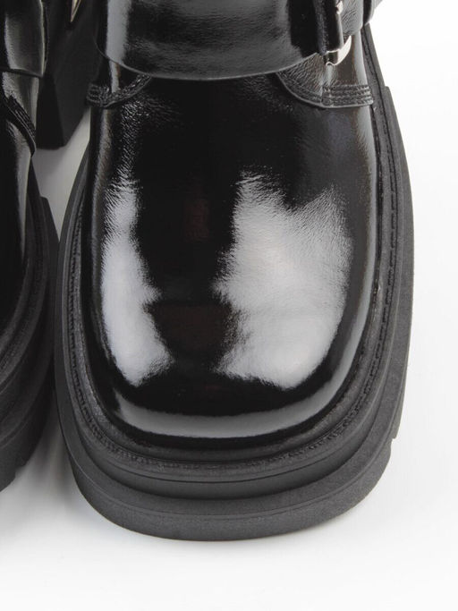 01-D1-8071 BLACK Ботинки демисезонные женские (натуральная кожа, байка)