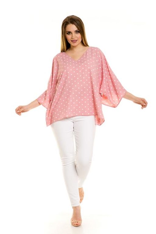 Блузка 864 горох на розовом - Novita фото 3