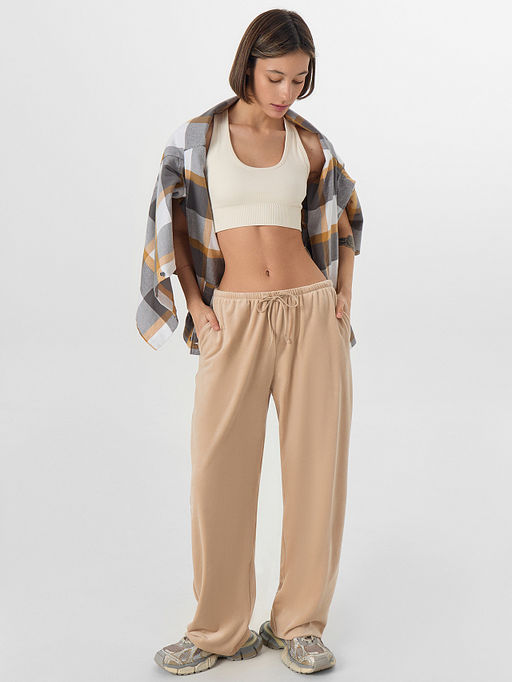 Брюки женские велюровые бежевые - Mark formelle фото 5