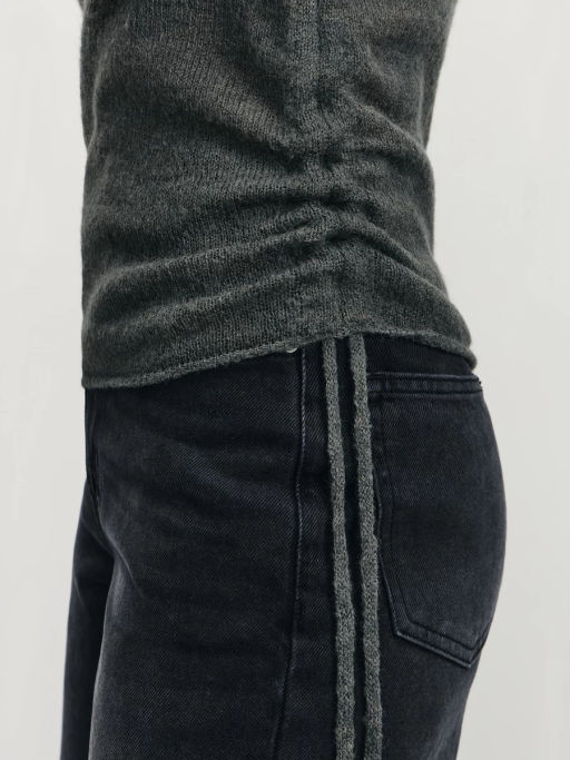 Джемпер с драпировкой с содержанием шерсти / Zarina фото 7