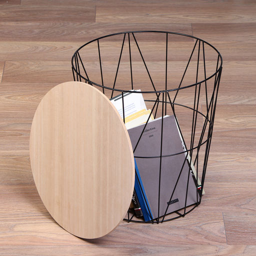 Столик журнальный «Клик Мебель. Корзинка», 400×405 мм, цвет чёрный