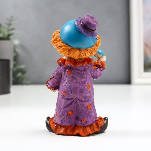 Фигурка полистоун «Клоун в костюме в горох», 15.5×7×5 см, МИКС