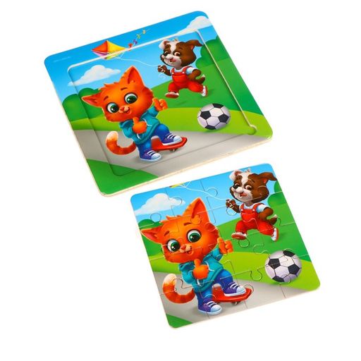 Пазл Милые зверята, 14 см х 14 см - Лесная мастерская фото 9