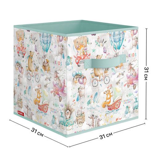 Набор коробов стеллажных без крышки, 2 шт., 31*31*31 см и 31*31*31 см, ПУТЕШАСТИКИ, шт - Valiant фото 2