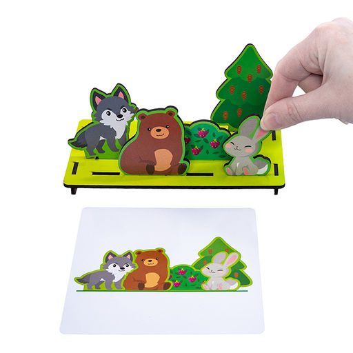 Игра развивающая из дерева 3D Что за чем? Кто живет в лесу - Десятое королевство фото 8
