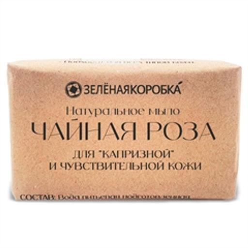 Чайная роза. Натуральное мыло - Зеленая коробка фото 2