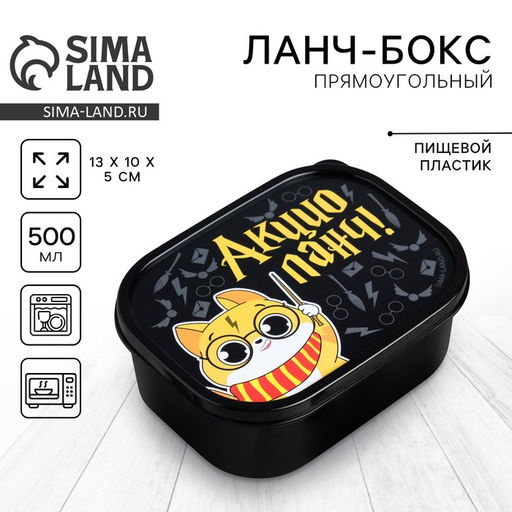 Ланч - бокс прямоугольный Акцио ланч, 500 мл