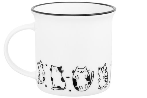 Кружка 240 мл 11*8*8 см БЕЗ КОТА ЖИЗНЬ НЕ ТА Жизнь котят NEW BONE CHINA - Elan gallery фото 6