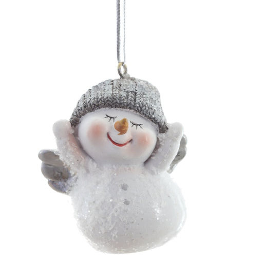 Фигурка декоративная подвесная "Снеговик", L4,5 W4 H5,5 см, 2в.