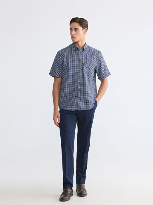 Regular Fit Ekose Poplin Erkek G?mlek