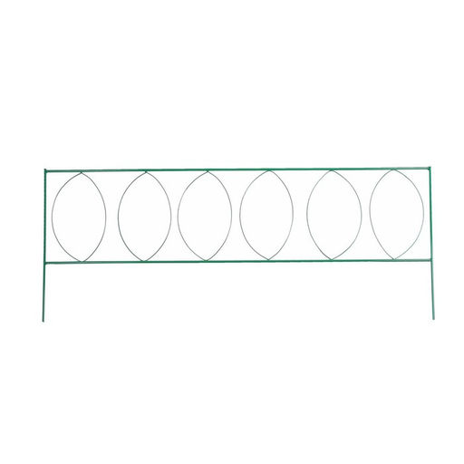 Ограждение декоративное, 60×810 см, 5 секций, металл, зелёное, «Садовый большой»