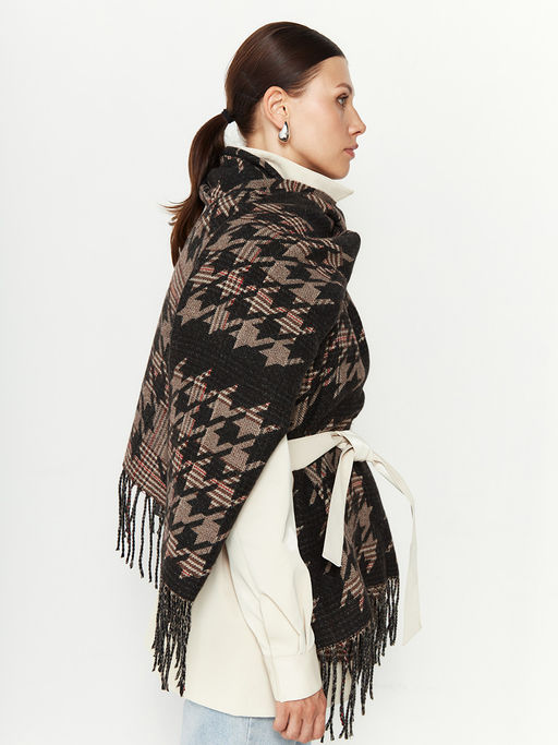 в составе ШЕРСТЬ и КАШЕМИР Большой, мягкий, теплый двусторонний палантин. - Tantino фото 8