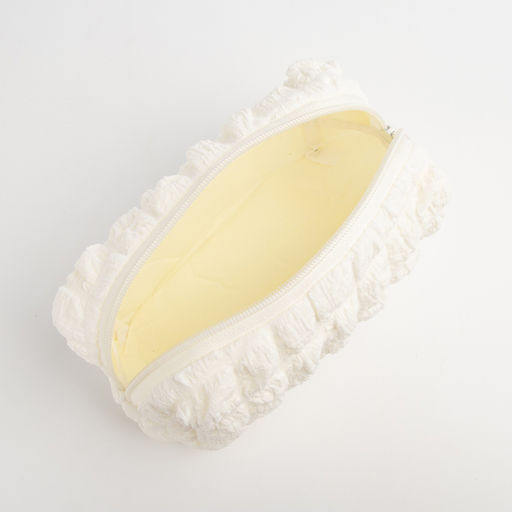 Косметичка на молнии женская, с подкладом, маленькая, молочная - Simaland фото 3