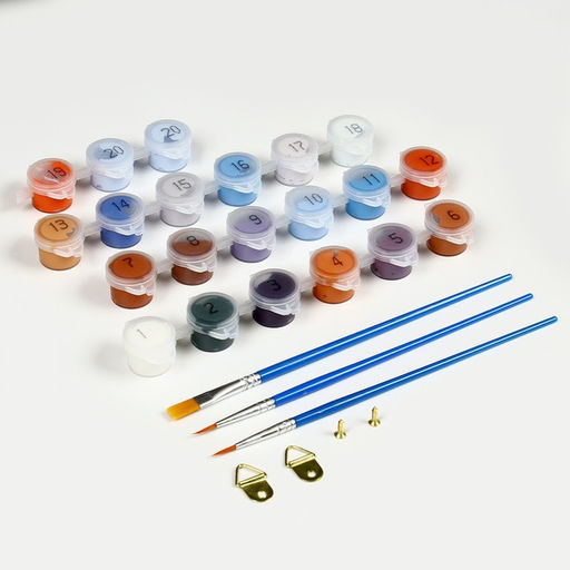 Картина по номерам на новый год на холсте с подрамником «Зимнее озеро», 40×30 см