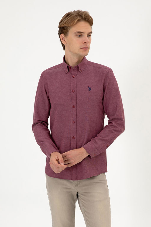 Erkek Bordo Uzun Kollu Basic G_mlek Sepette S_rpriz _ndirim - U.s. polo assn фото 3