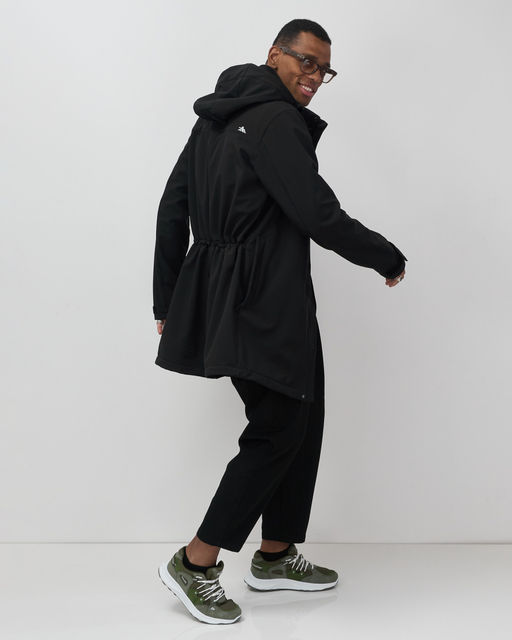 Парка спортивная мужская с капюшоном softshell черного цвета 9565Ch - Mtforce фото 16