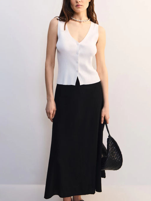 Юбка миди из вискозы и льна ZR2605013502-50 / Zarina